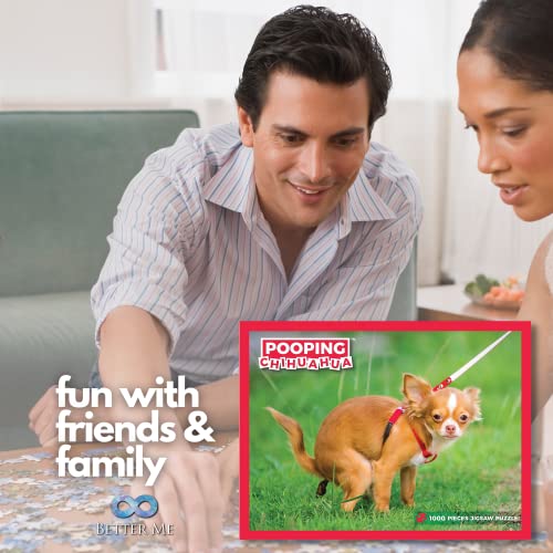 Funny Pooping Chihuahua 1000-Piece Jigsaw Puzzle - Hilarious Gag Gift for Dog Lovers