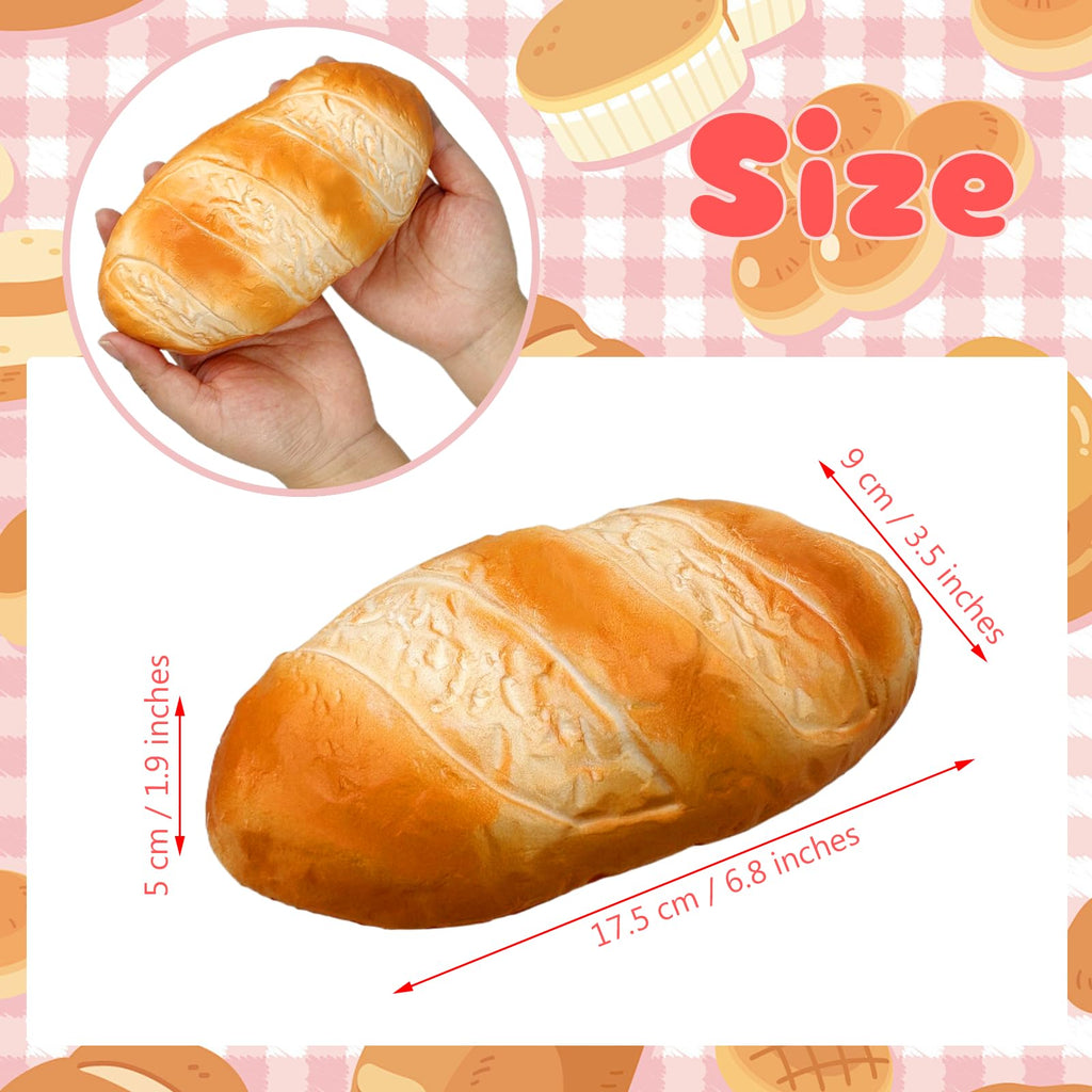 Funnysquee Slow Rising Bread Squishy Toy, Scented Baguette Stress Relief Squeeze for Kids