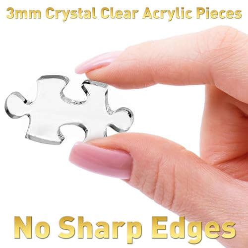 Funwares 100-Piece Clear Acrylic Puzzle – Insanely Hard Brain Teaser for Adults with False Edges