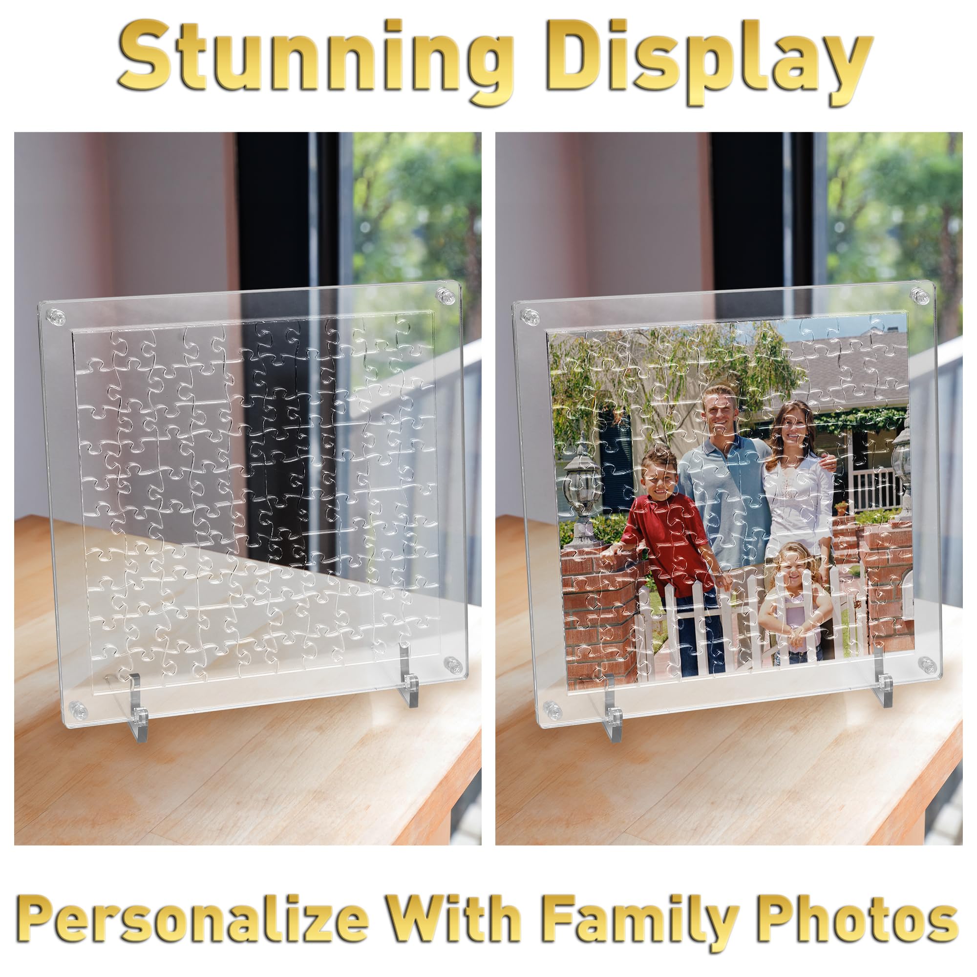Funwares 100-Piece Clear Acrylic Puzzle – Insanely Hard Brain Teaser for Adults with False Edges