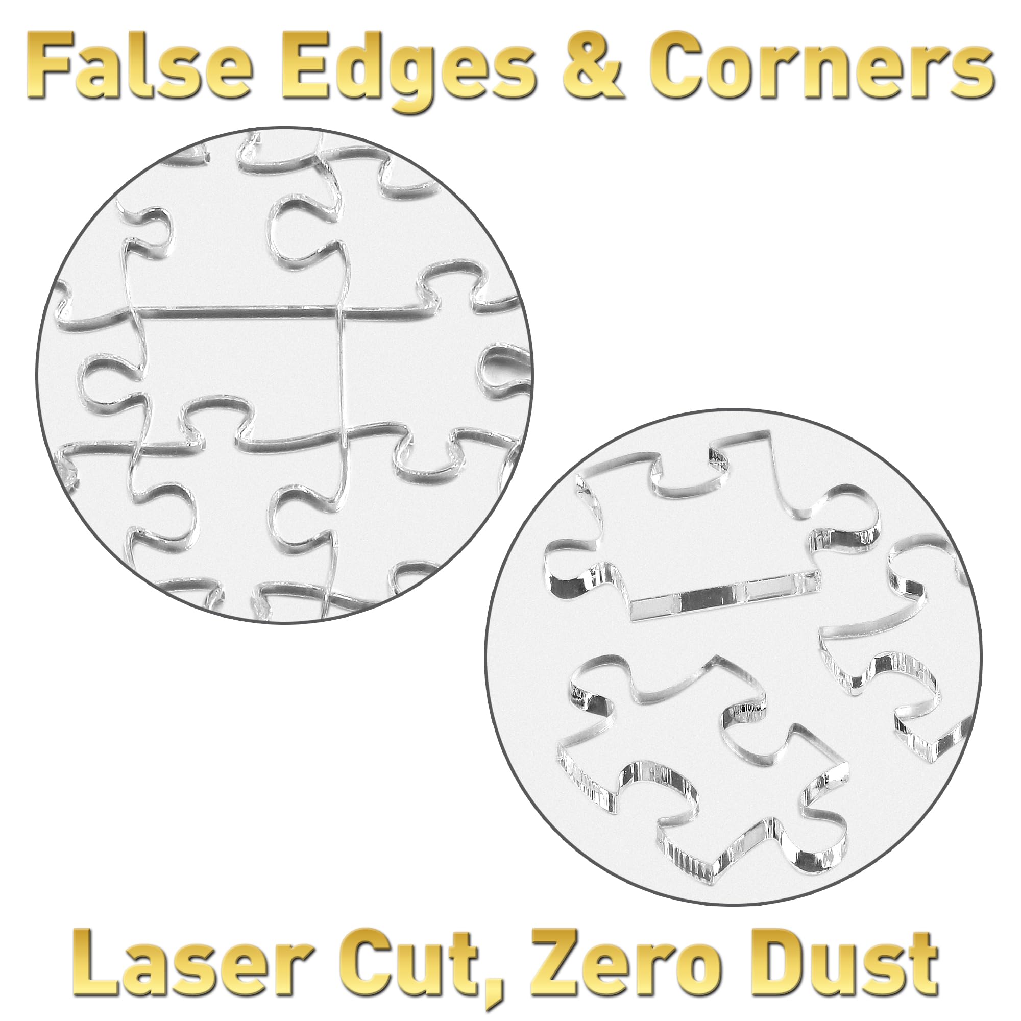 Funwares 100-Piece Clear Acrylic Puzzle – Insanely Hard Brain Teaser for Adults with False Edges