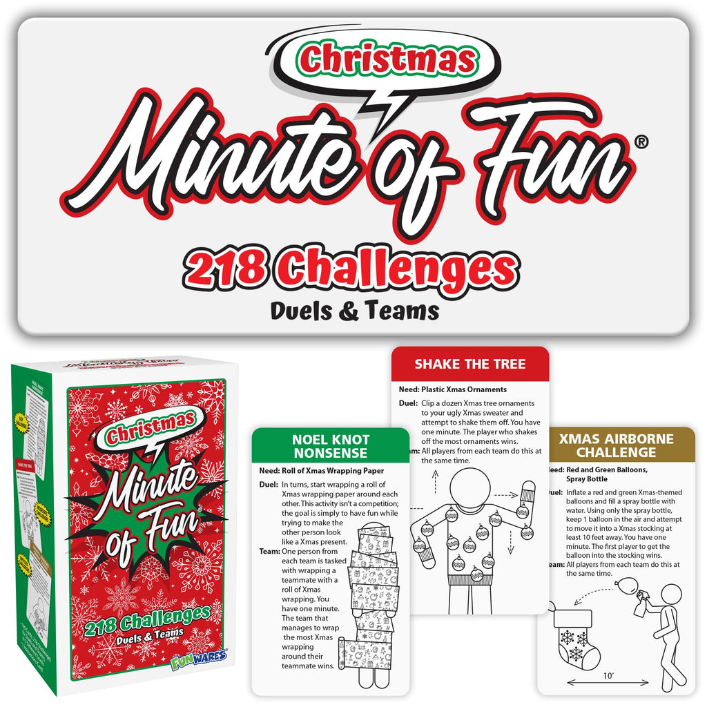 Funwares Christmas Edition 218 Minute-to-Win-It Party Games for Family and Travel