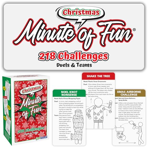 Funwares Christmas Edition 218 Minute-to-Win-It Party Games for Family and Travel