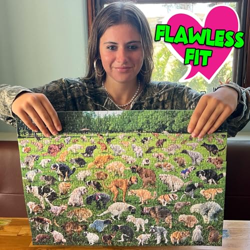 Funwares Original 101 Puppies Jigsaw Puzzle – 500 Piece Funny Dog Puzzle for Adults