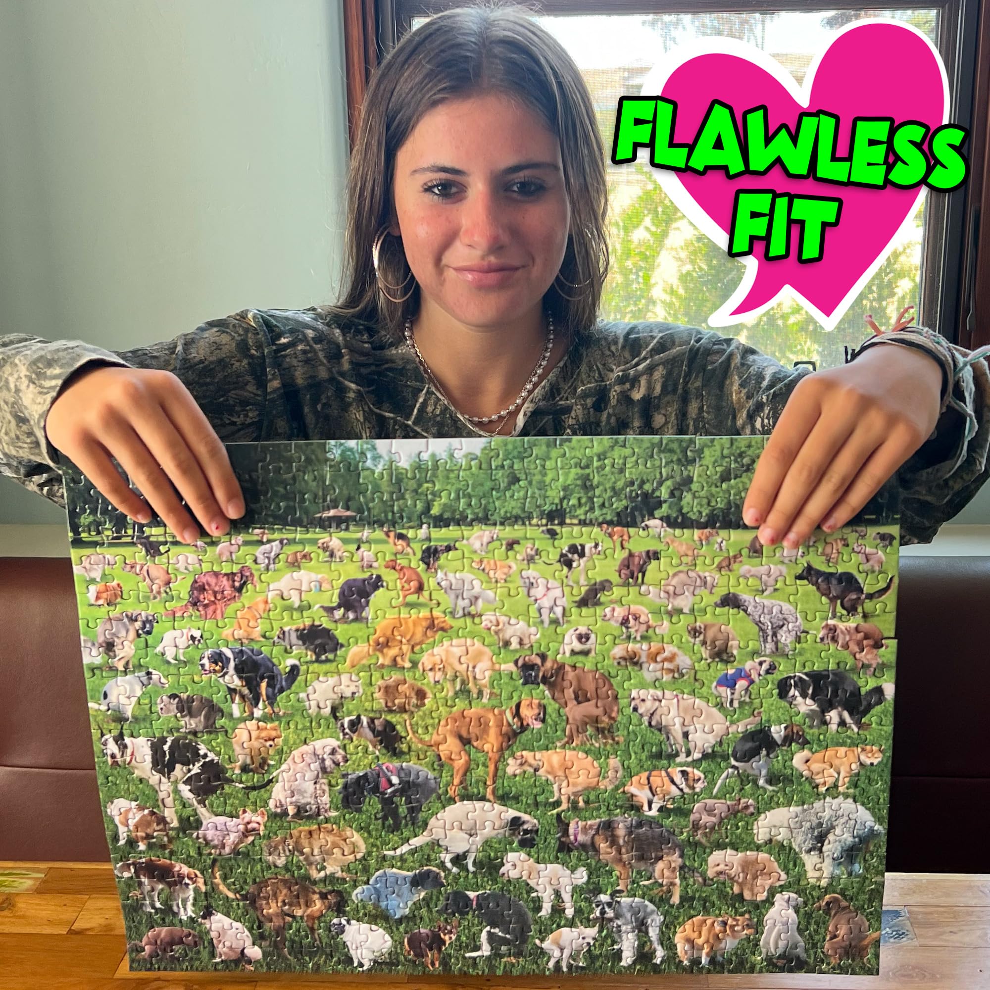 Funwares Original 101 Puppies Jigsaw Puzzle – 500 Piece Funny Dog Puzzle for Adults