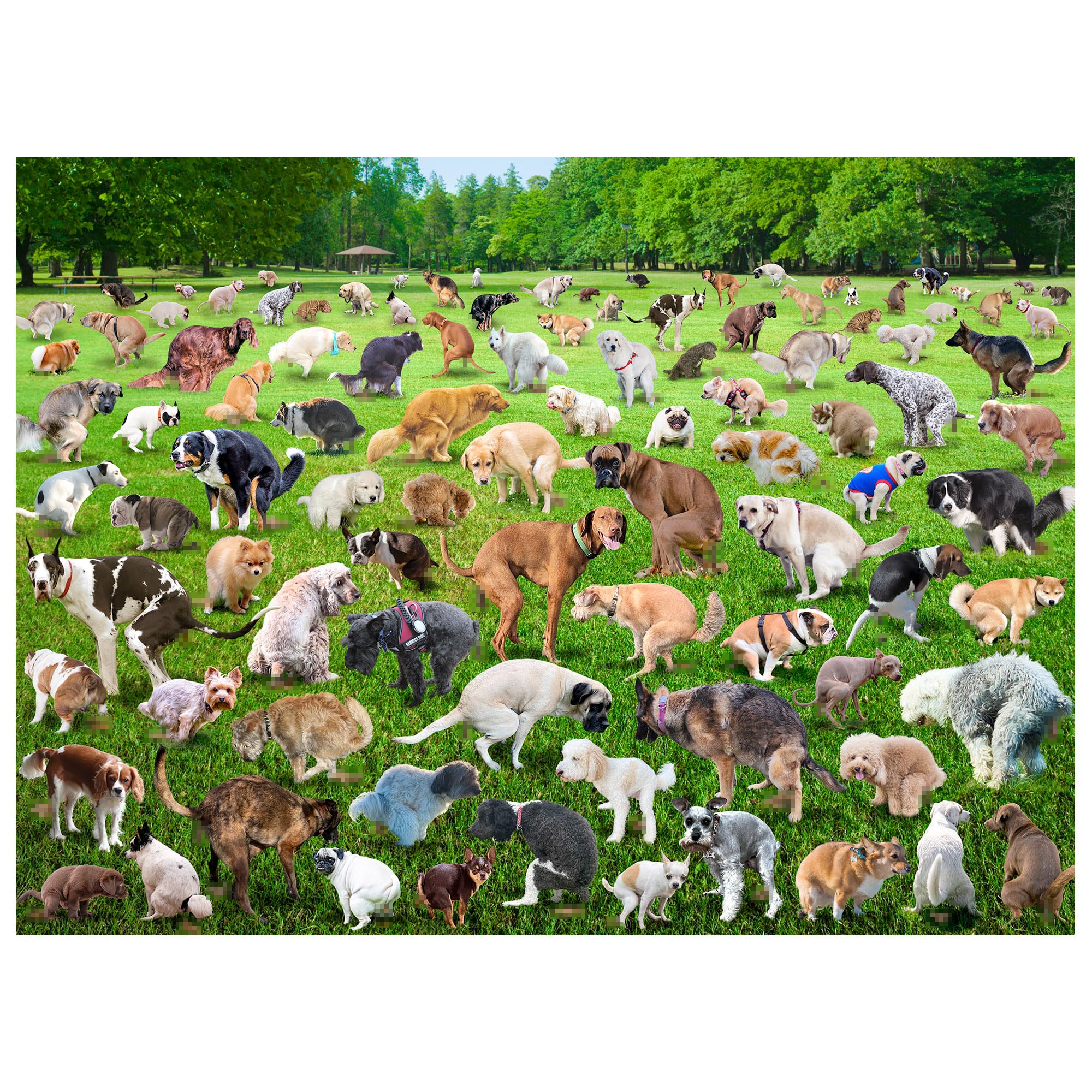 Funwares Original 101 Puppies Jigsaw Puzzle – 500 Piece Funny Dog Puzzle for Adults
