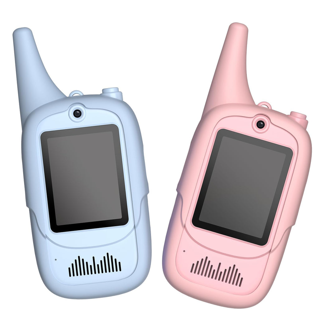FUNYKICH Kids Video Walkie Talkies – 2 Pack with Unicorn Cases, Rechargeable, 350m Range, Voice Changer, for Ages 3-12