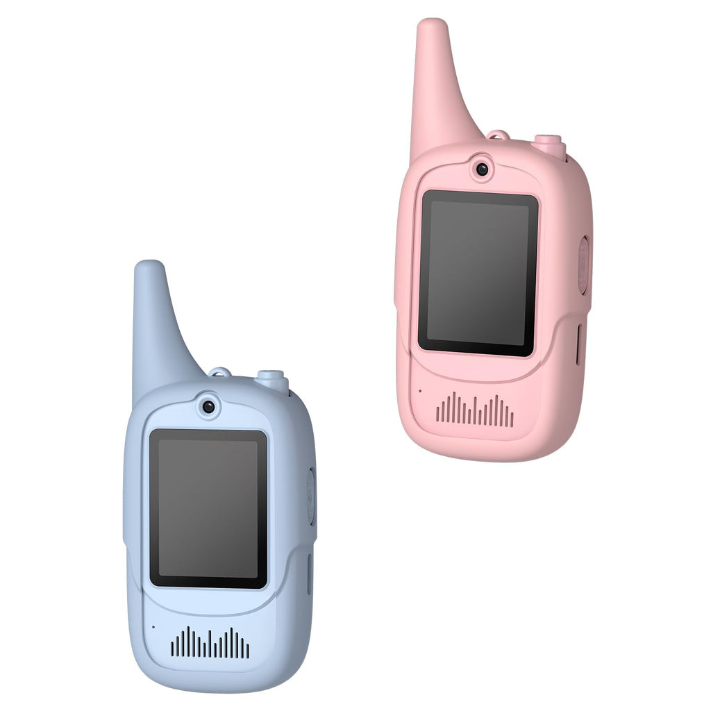 FUNYKICH Kids Video Walkie Talkies – 2 Pack with Unicorn Cases, Rechargeable, 350m Range, Voice Changer, for Ages 3-12