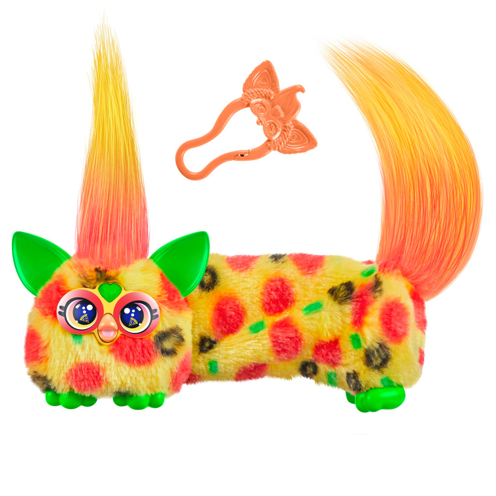 FURBY DJ Furblets Pepp-Oh-Roni: Stretchy Mini Plush Toy with Sound Effects and Furbish Language