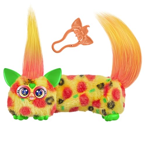 FURBY DJ Furblets Pepp-Oh-Roni: Stretchy Mini Plush Toy with Sound Effects and Furbish Language