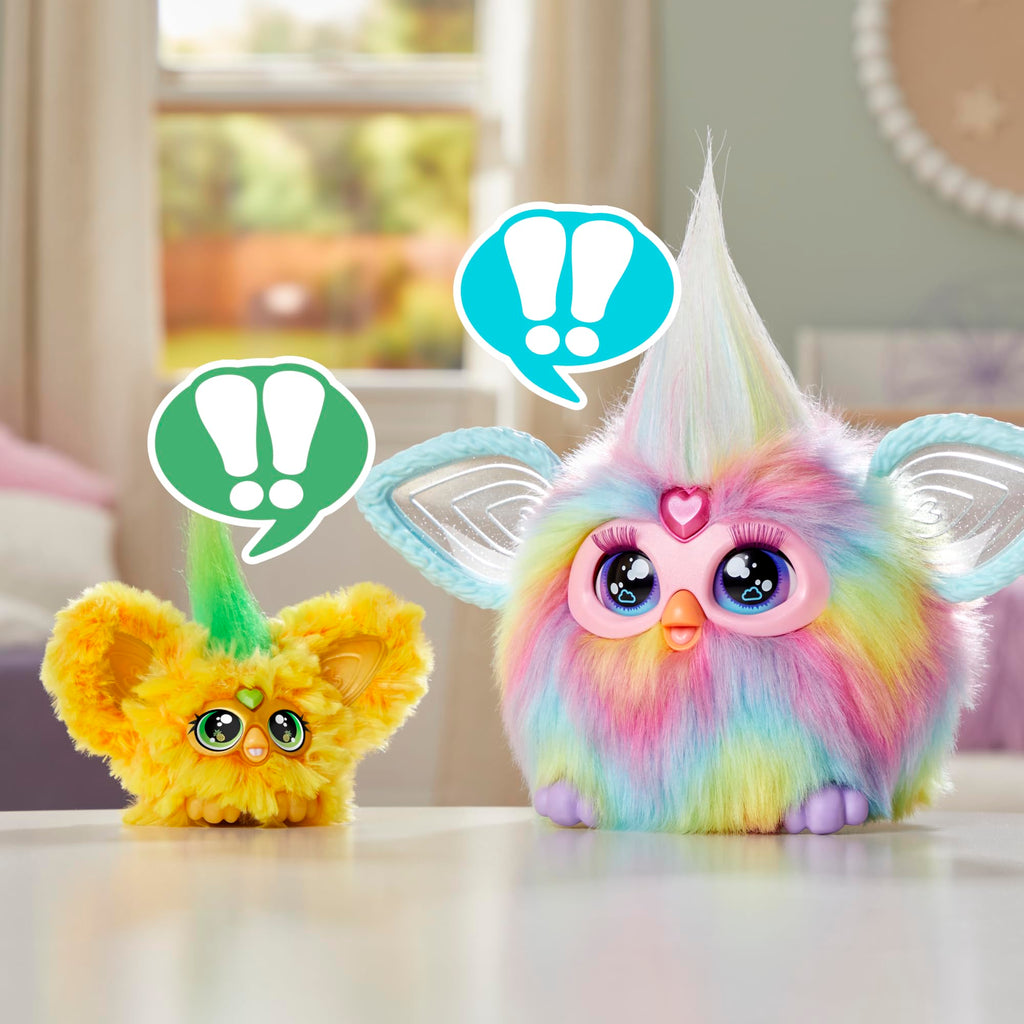 Furby Furblets Hoo-Lah Pineapple Mini Friend – 45+ Sounds, Speaks Furbish, Keychain Clip for Kids Ages 6+