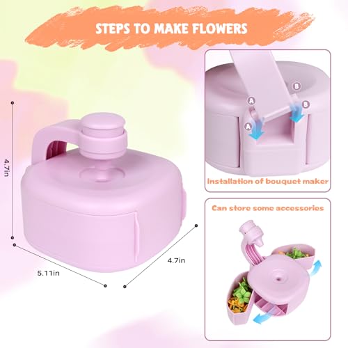 FURNIPLAS Flower Bouquet Toy - DIY Craft Kit for Kids Ages 4-8 with Wreath Components