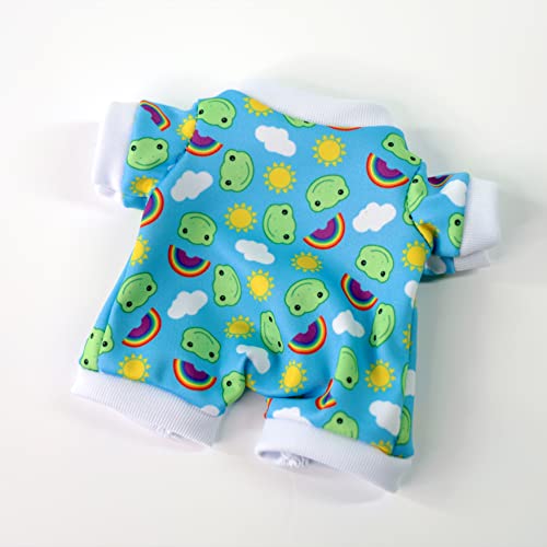 Furvana 9-Inch Green Frog Plush with Removable Knit Clothes – Soft Stuffed Animal Toy for Kids