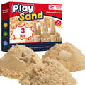 FURWEY Natural Brown Play Sand 3 lbs – Sensory Moldable Sand for Kids, Non-Toxic, Reusable