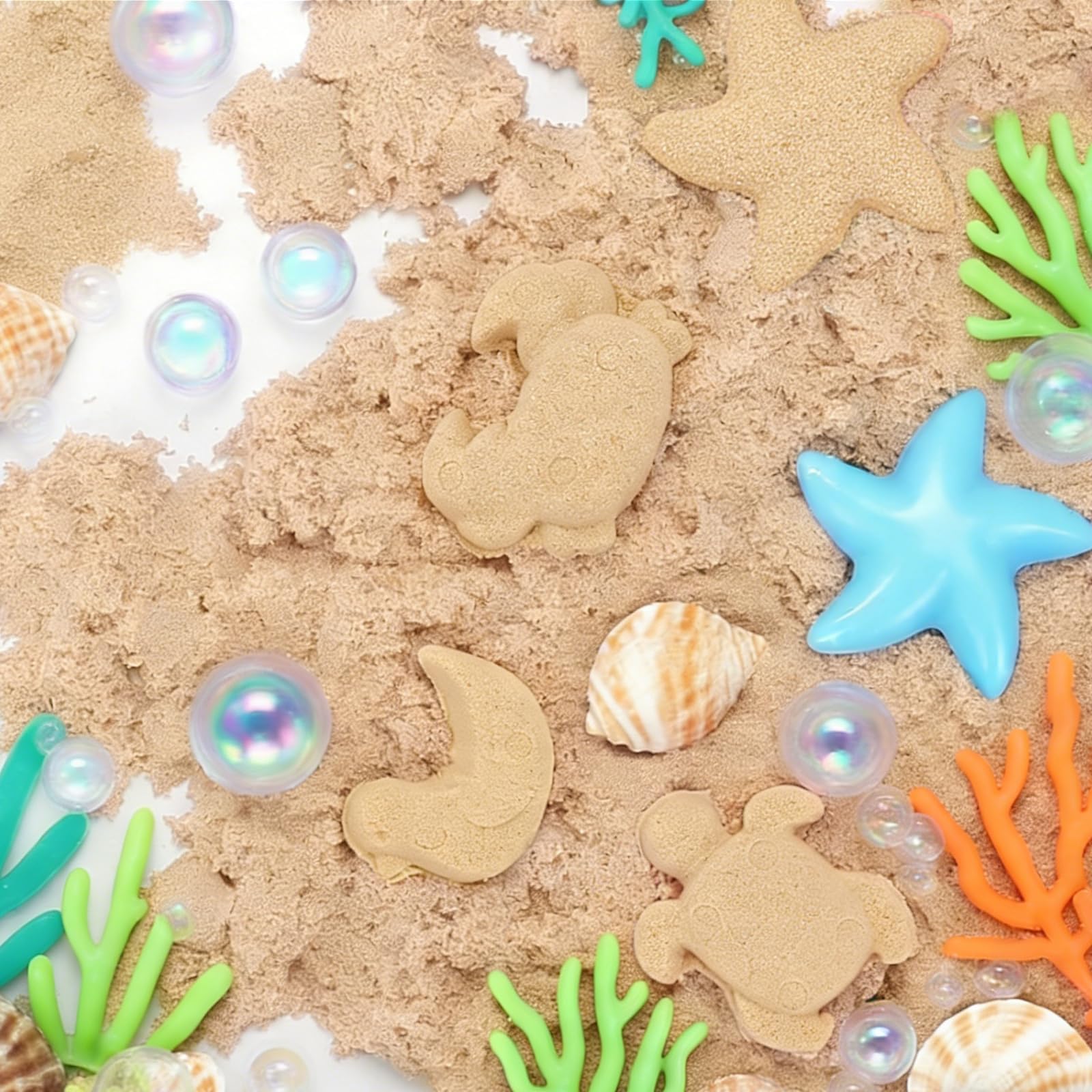 FURWEY Natural Brown Play Sand 3 lbs – Sensory Moldable Sand for Kids, Non-Toxic, Reusable