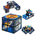 FUSHUI Star Cube Magic Cube 2 in 1 Set – Galaxy Infinity Cube Fidget Toy for Kids & Adults
