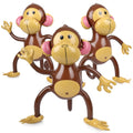 FUTUREPLUSX 3 Pack Inflatable Jungle Monkeys – 20.8" Tall Party Decorations for Jungle Themed Birthdays & Baby Showers