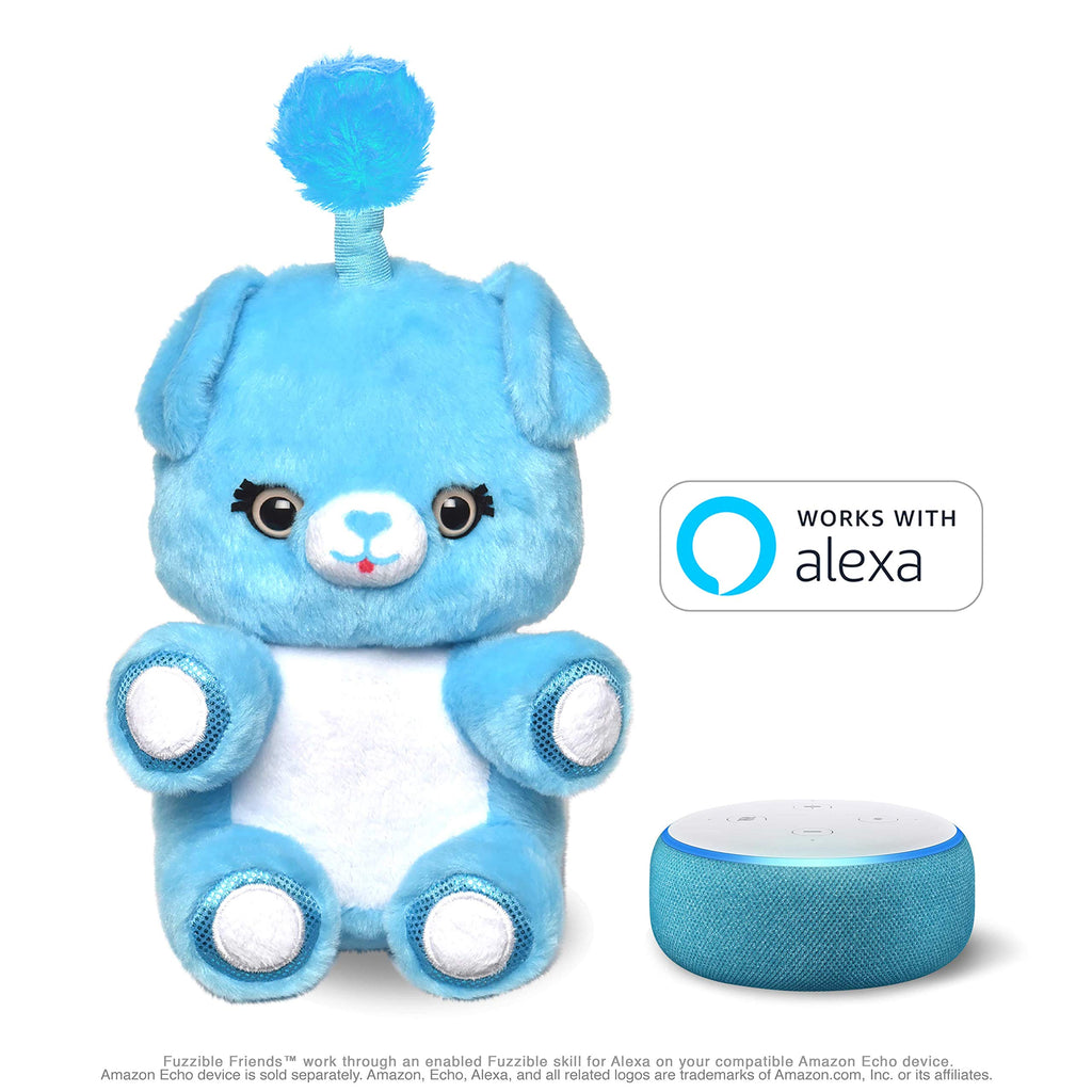 Fuzzible Friends Cuddles The Puppy Plush Light Up Toy – Interactive Toy with Alexa Translation