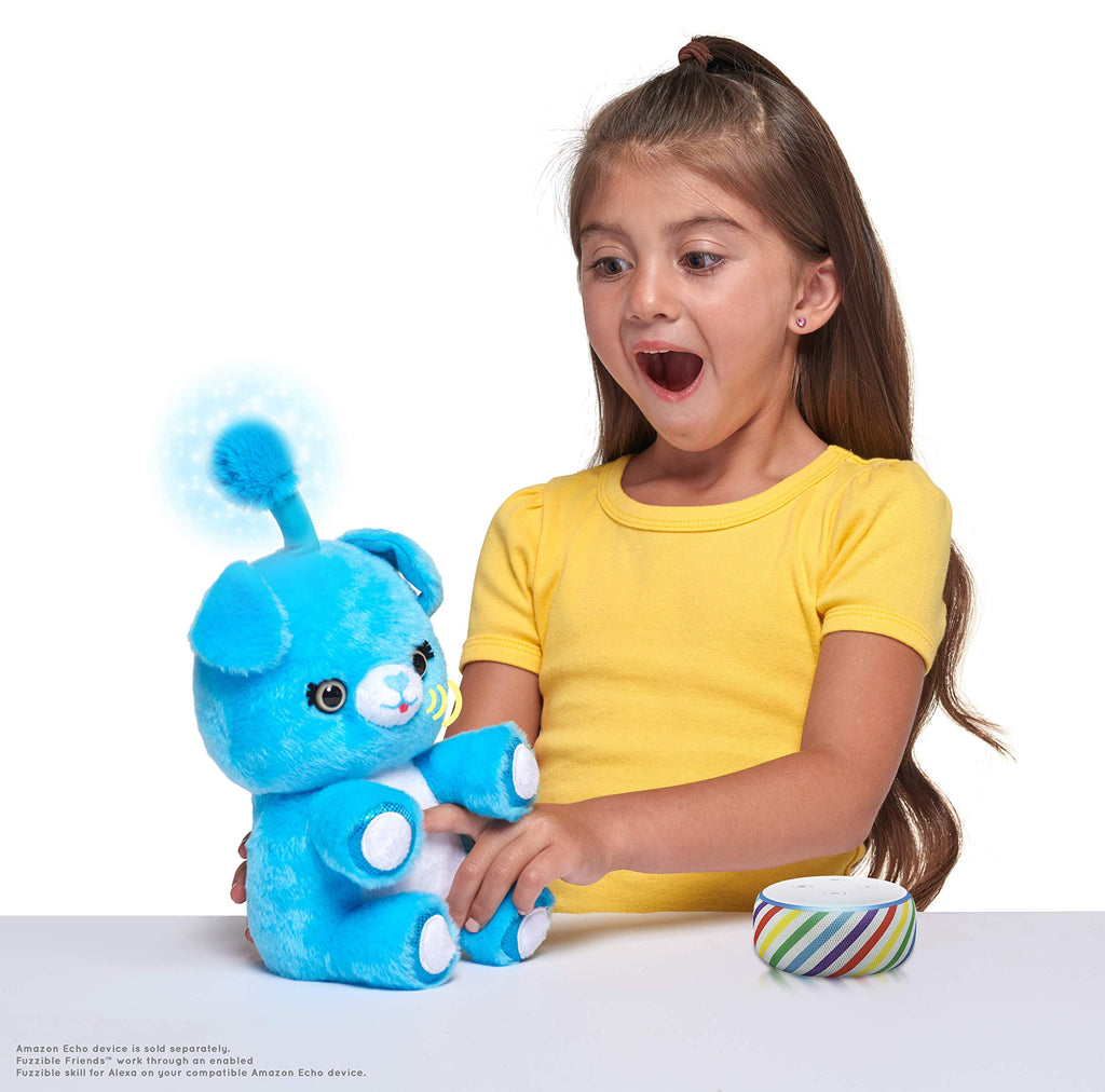 Fuzzible Friends Cuddles The Puppy Plush Light Up Toy – Interactive Toy with Alexa Translation