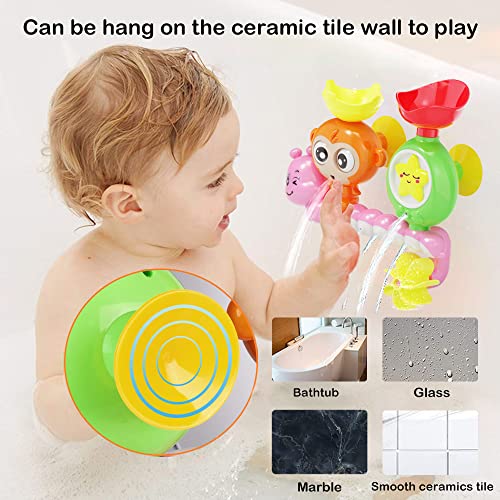G-WACK Bath Toy for Toddlers 1-3: Monkey & Caterpillar Water Toy with Suction Cups – BPA Free, No Batteries