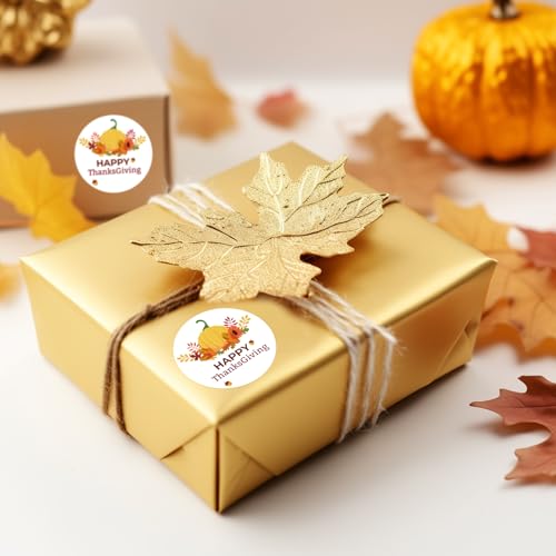 G2PLUS Happy Thanksgiving Stickers 60PCS - 2 Inch Round Fall Pumpkin Envelope Seals for Gifts