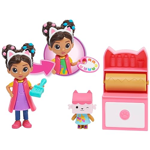 Gabby's Dollhouse Art Studio Set – Includes Gabby Girl Figure, Baby Box Cat, Art Cabinet & Mystery Accessory, for Kids Ages 3+