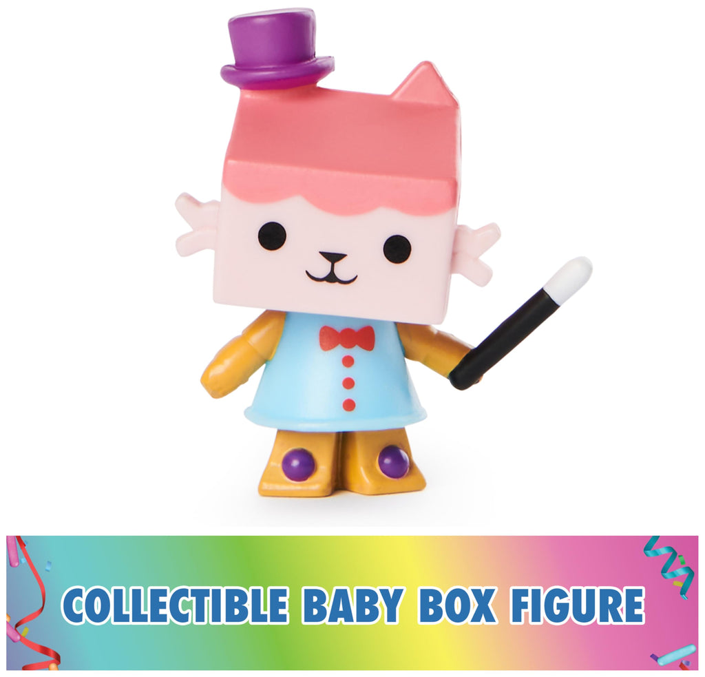 Gabby's Dollhouse Baby Box Talent Show Balcony Playset – 8-Piece Set with Surprise Carrot Charm