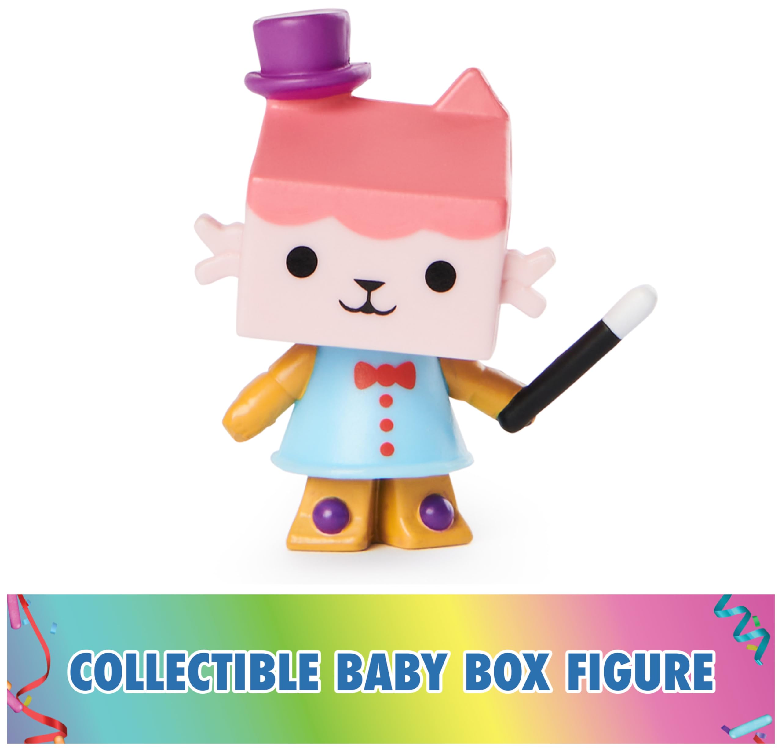 Gabby's Dollhouse Baby Box Talent Show Balcony Playset – 8-Piece Set with Surprise Carrot Charm