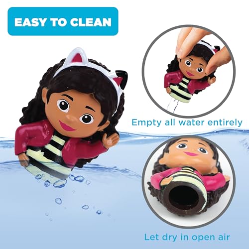 Gabby's Dollhouse Bath Finger Puppets – 10 Waterproof PVC Puppets for Bath, Pool, Story Time & Party Favors
