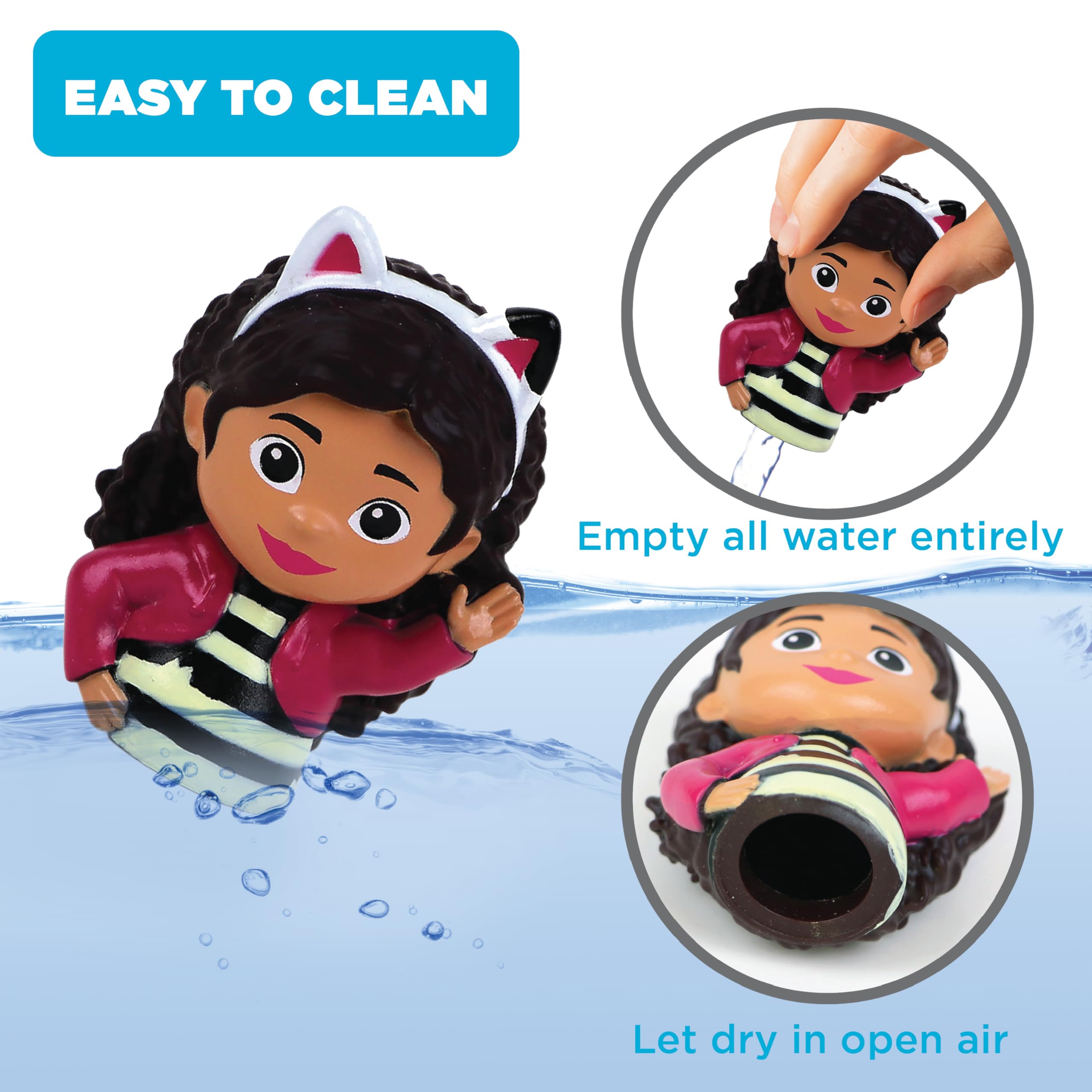 Gabby's Dollhouse Bath Finger Puppets – 10 Waterproof PVC Puppets for Bath, Pool, Story Time & Party Favors