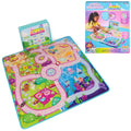Gabby's Dollhouse Gabby Cat Playmat – 2-Foot Wide Mat with Gabby Girl & Cakey Cat Figures, Dice, and Board Game
