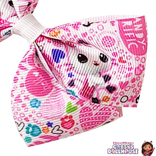 Gabby's Dollhouse Hair Bows Set - 7 Pack 4 Inch Alligator Clips for Girls Ages 3+