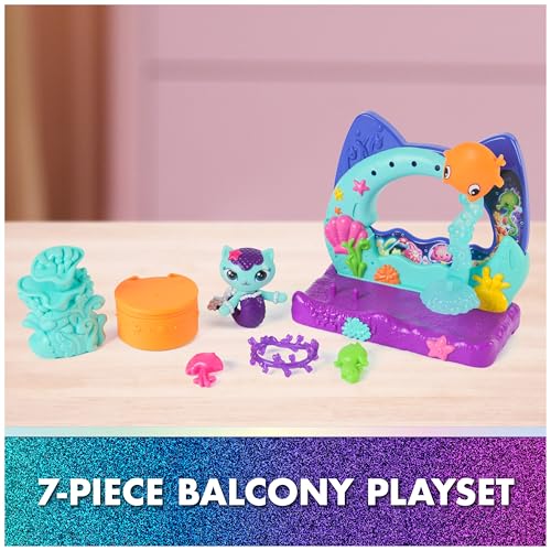 Gabby's Dollhouse Mercat's Aquarium Balcony Playset with MerCat Figure & Accessories