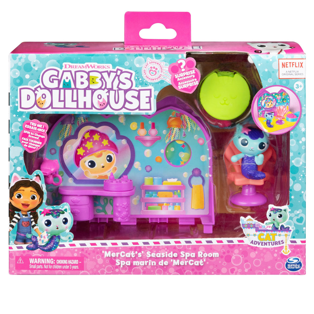 Gabby’s Dollhouse MerCat’s Spa Room Playset with Figure and Accessories