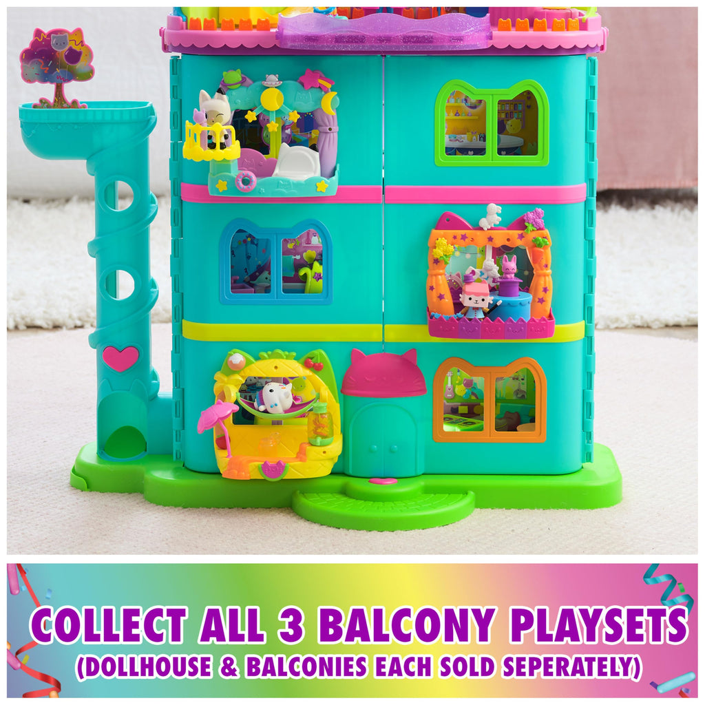 Gabby's Dollhouse Pandy Paws Dreamy Balcony Playset - 8 Pieces with Toy Figures & Accessories for Kids 3+