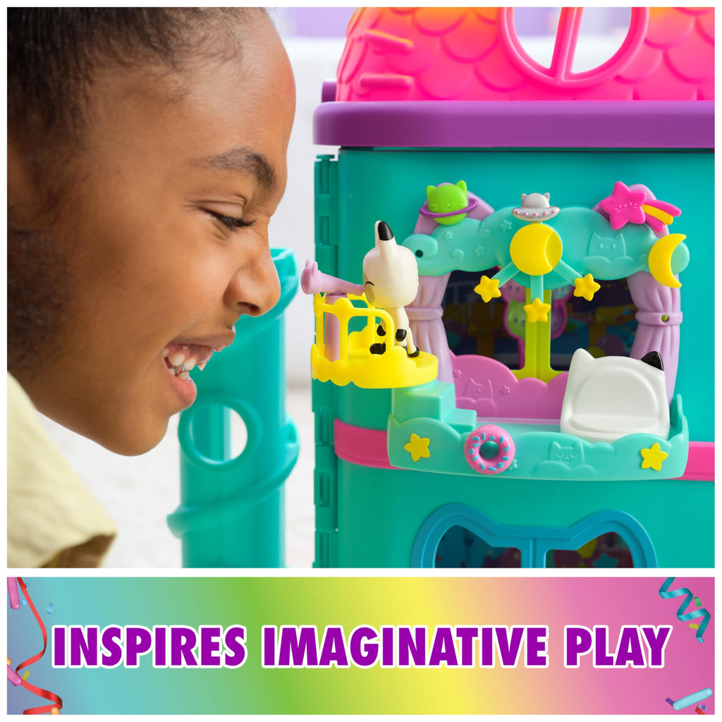Gabby's Dollhouse Pandy Paws Dreamy Balcony Playset - 8 Pieces with Toy Figures & Accessories for Kids 3+