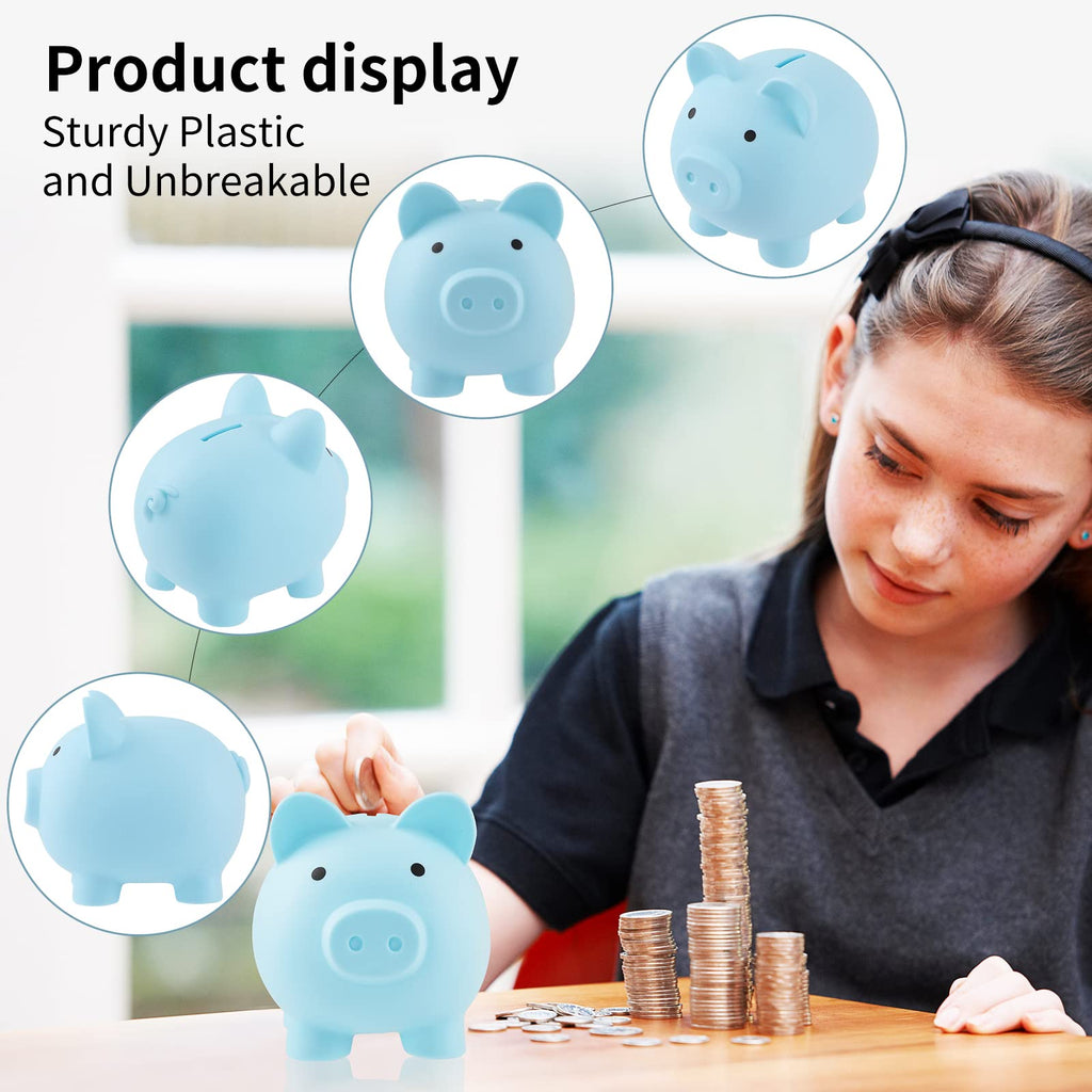 GADIEDIE Extra Large Unbreakable Plastic Piggy Bank – Coin Bank for Kids, Large Capacity with Bottom Screw Plug, Ideal Birthday or Baby Shower Gift