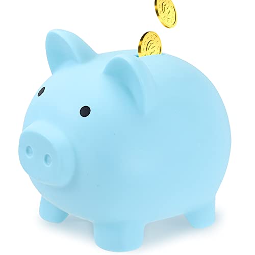 GADIEDIE Extra Large Unbreakable Plastic Piggy Bank – Coin Bank for Kids, Large Capacity with Bottom Screw Plug, Ideal Birthday or Baby Shower Gift