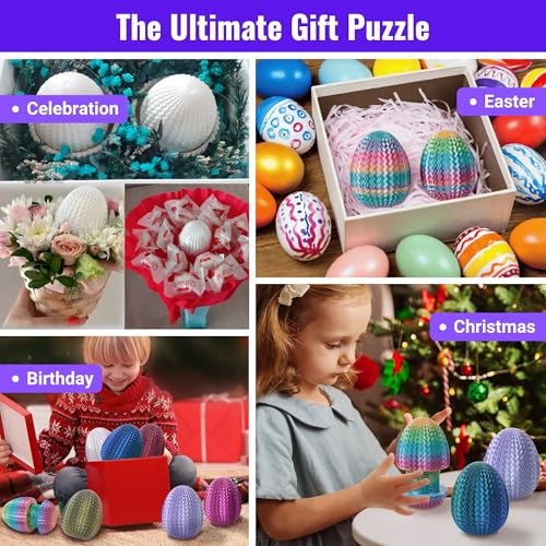 Galapopo Maze Egg Money Puzzle Gift Box: 4 Unique Internal Designs, Secret Cash Holder, Brain Teaser Toy