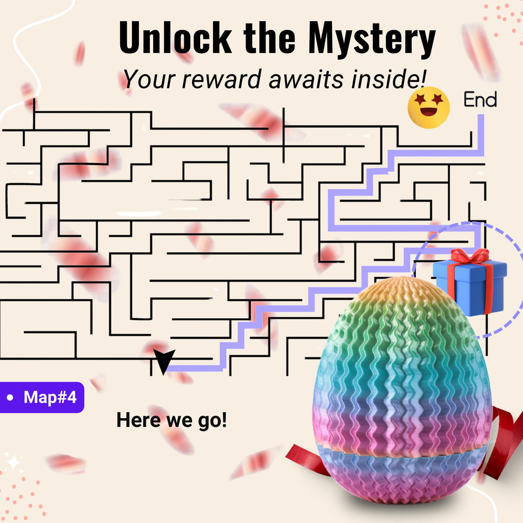 Galapopo Maze Egg Money Puzzle Gift Box: 4 Unique Internal Designs, Secret Cash Holder, Brain Teaser Toy