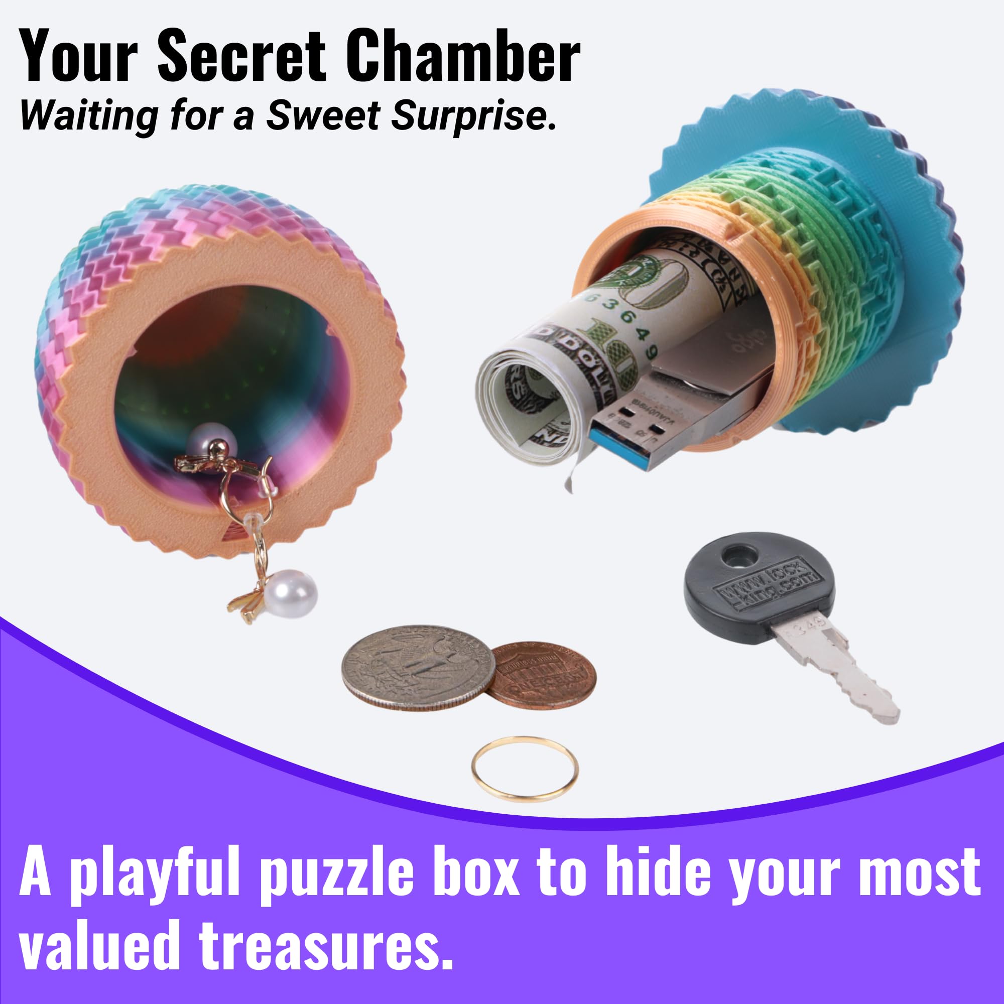 Galapopo Maze Egg Money Puzzle Gift Box: 4 Unique Internal Designs, Secret Cash Holder, Brain Teaser Toy