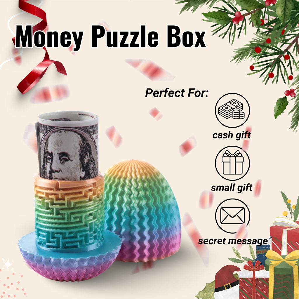 Galapopo Maze Egg Money Puzzle Gift Box: 4 Unique Internal Designs, Secret Cash Holder, Brain Teaser Toy