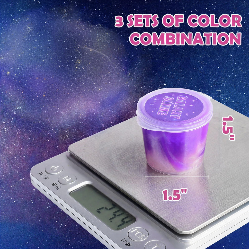 Galaxy Slime Kit 24 Pack – Non-Sticky Slime Party Favors for Kids, Stress Relief Toy Gift Box by BeiyeiDei