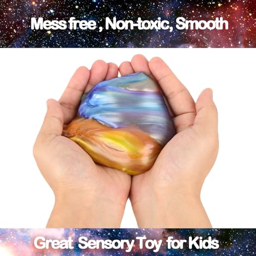 Galaxy Slime Kit 40 PCS - Non-Sticky, Non-Toxic Sensory Slime for Kids Party Favors