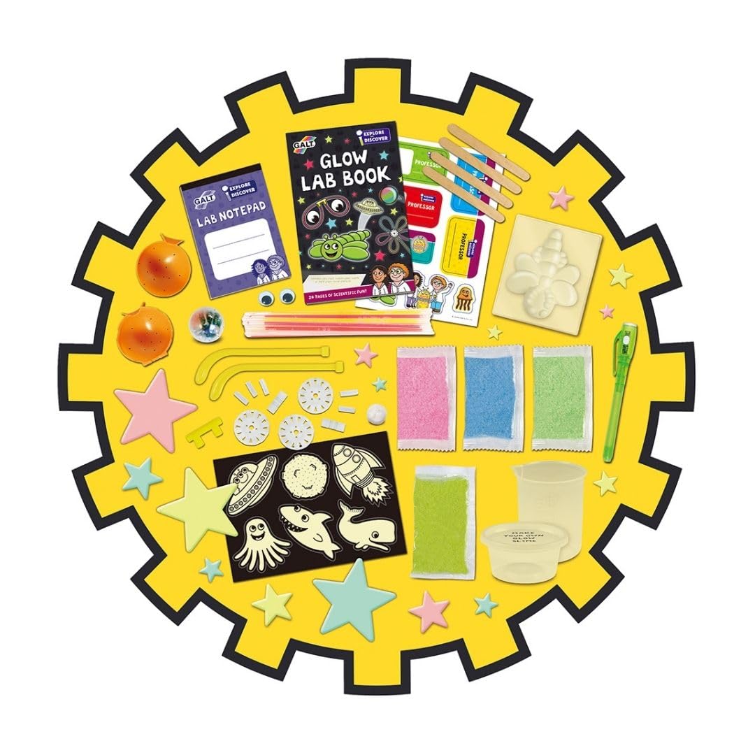 Galt Glow Lab Science Kit for Kids – 11 Glow Experiments, Ages 6+