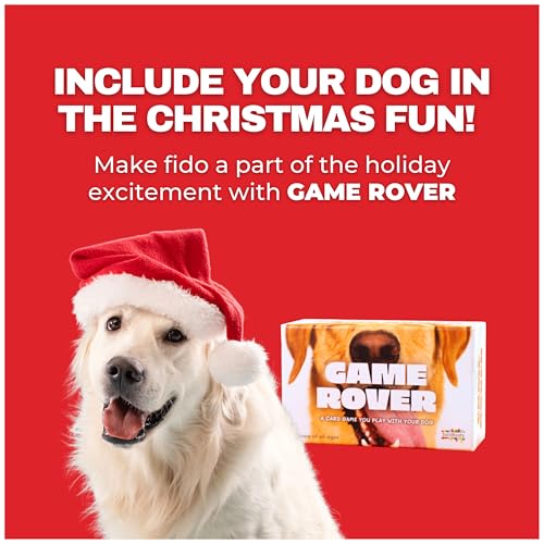 Game Rover: Interactive Dog Game for Family Game Night – Includes 75 Prompt Cards & Sand Timer