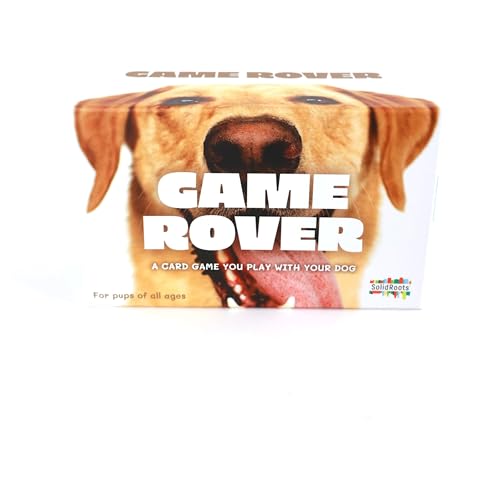 Game Rover: Interactive Dog Game for Family Game Night – Includes 75 Prompt Cards & Sand Timer