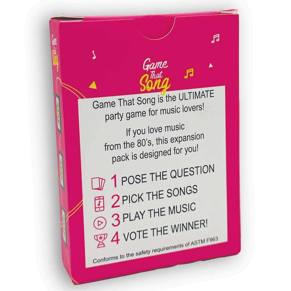 Game That Song 80's Expansion: 50 New Music Card Prompts for Nostalgic Game Nights