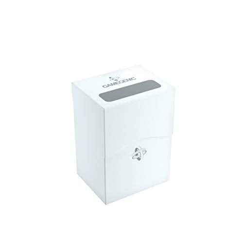 Gamegenic Deck Holder 80+ White – 80 Double-Sleeved Card Deck Box with Cobra Neck Flap