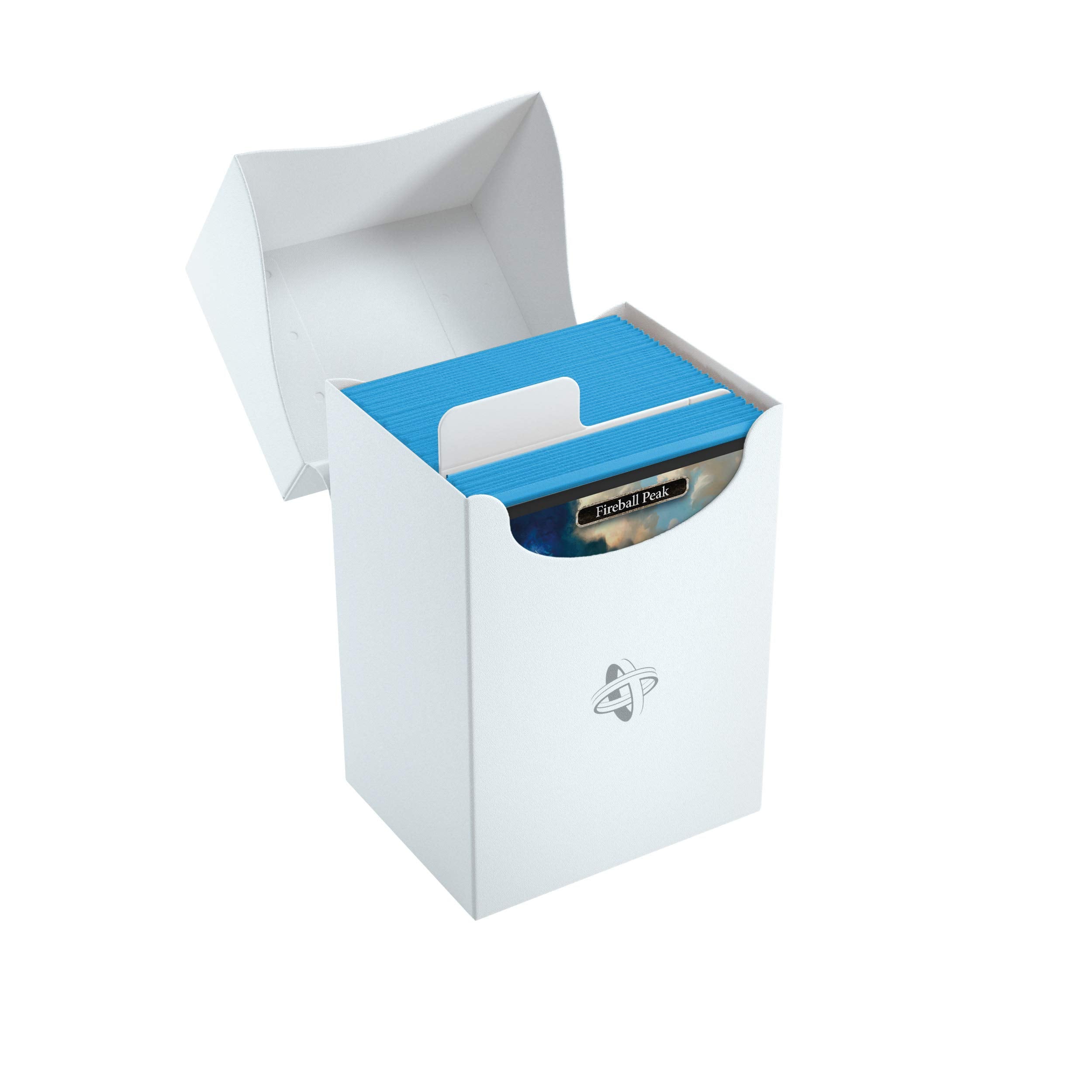 Gamegenic Deck Holder 80+ White – 80 Double-Sleeved Card Deck Box with Cobra Neck Flap